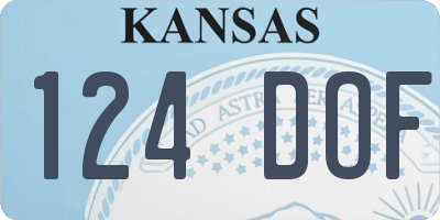 KS license plate 124DOF