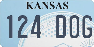 KS license plate 124DOG