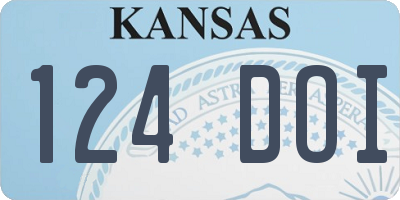 KS license plate 124DOI