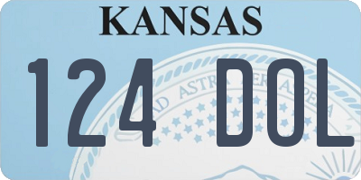 KS license plate 124DOL