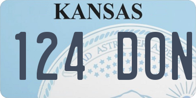 KS license plate 124DON
