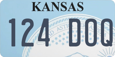 KS license plate 124DOQ