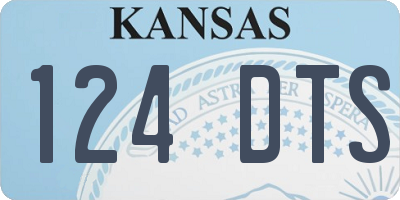 KS license plate 124DTS