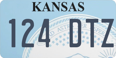 KS license plate 124DTZ