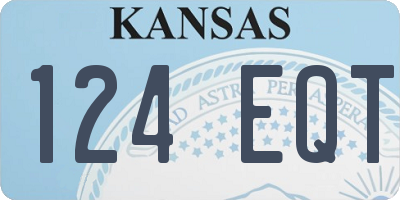 KS license plate 124EQT