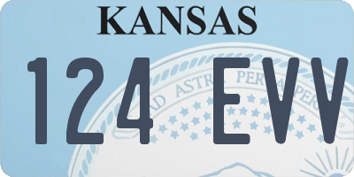 KS license plate 124EVV