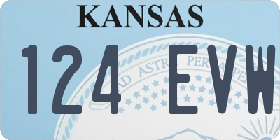 KS license plate 124EVW