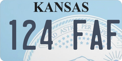 KS license plate 124FAF