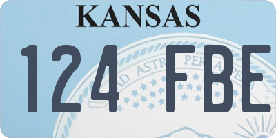 KS license plate 124FBE