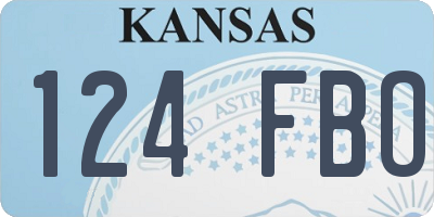 KS license plate 124FBO