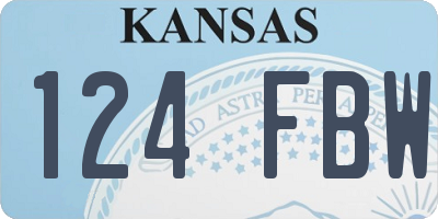 KS license plate 124FBW