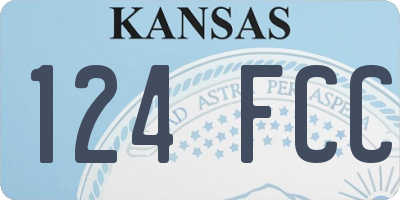 KS license plate 124FCC