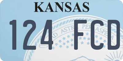 KS license plate 124FCD