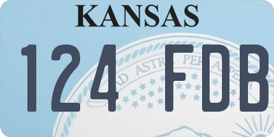 KS license plate 124FDB