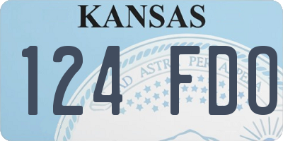 KS license plate 124FDO