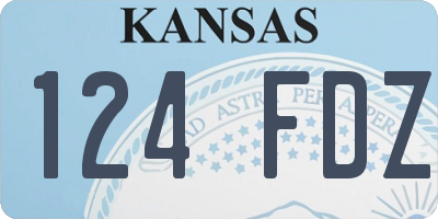 KS license plate 124FDZ