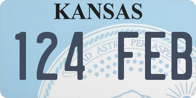 KS license plate 124FEB
