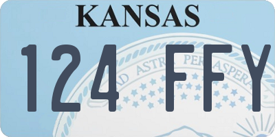 KS license plate 124FFY