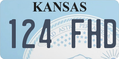 KS license plate 124FHD