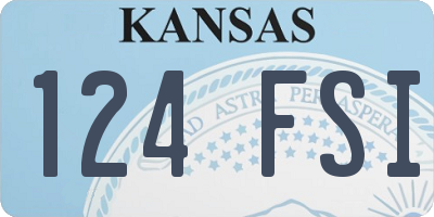 KS license plate 124FSI