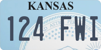 KS license plate 124FWI