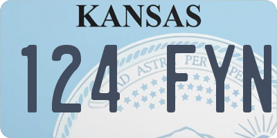 KS license plate 124FYN