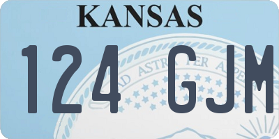 KS license plate 124GJM
