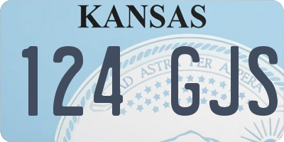 KS license plate 124GJS