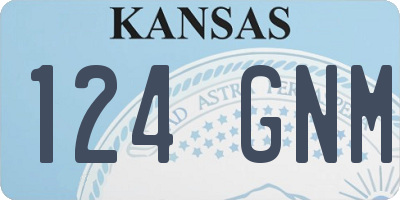 KS license plate 124GNM