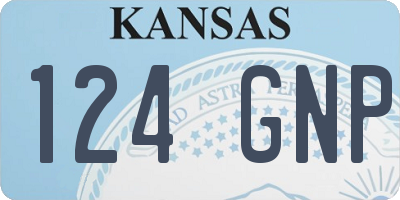 KS license plate 124GNP