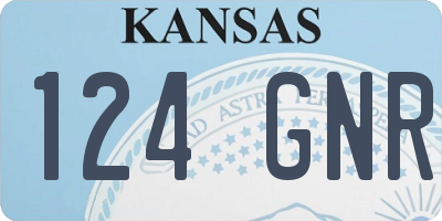 KS license plate 124GNR
