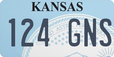KS license plate 124GNS