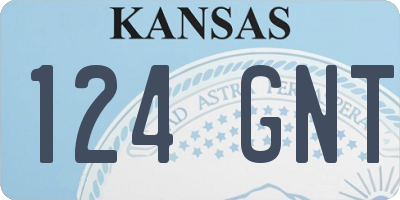 KS license plate 124GNT