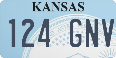 KS license plate 124GNV
