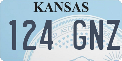 KS license plate 124GNZ