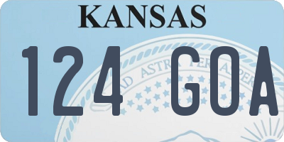 KS license plate 124GOA