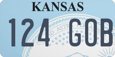 KS license plate 124GOB