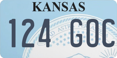 KS license plate 124GOC