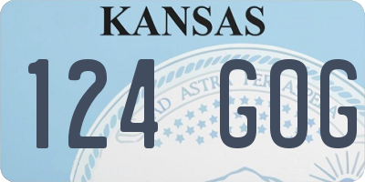 KS license plate 124GOG