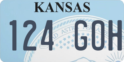 KS license plate 124GOH