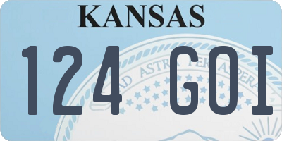 KS license plate 124GOI
