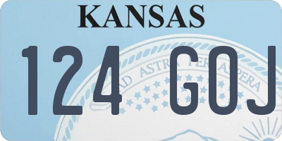 KS license plate 124GOJ