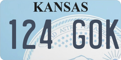 KS license plate 124GOK
