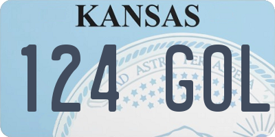 KS license plate 124GOL