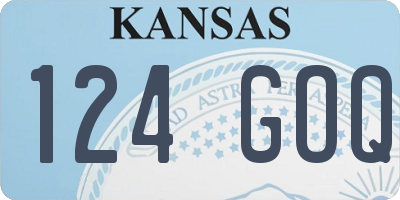 KS license plate 124GOQ