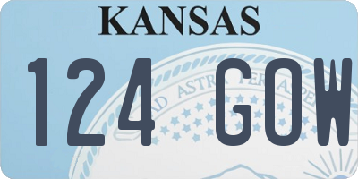 KS license plate 124GOW