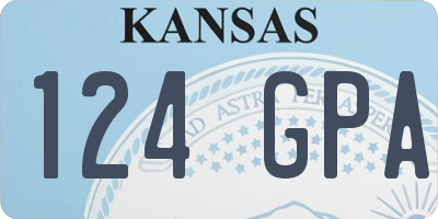 KS license plate 124GPA