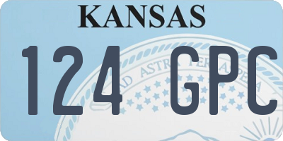 KS license plate 124GPC