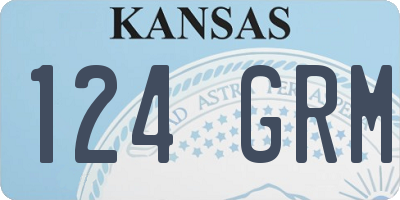 KS license plate 124GRM