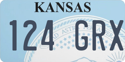 KS license plate 124GRX